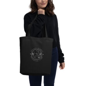 Eco Tote Bag Black bag white print